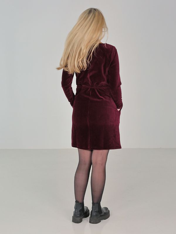 Hazel burgundy klänning i sammet