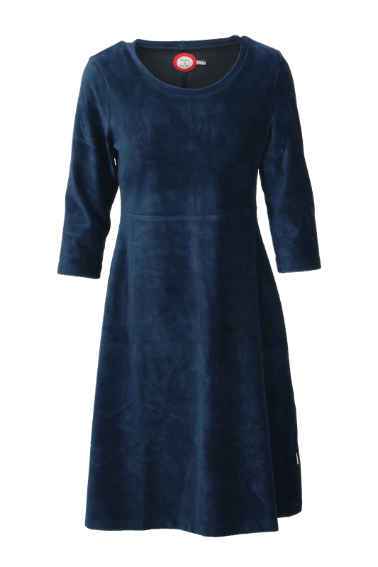 Elli klänning babycord marineblå 