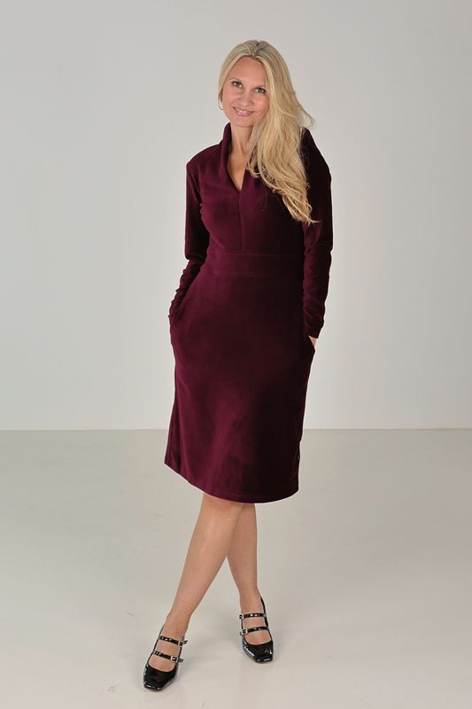 Elsi burgundy basklänning