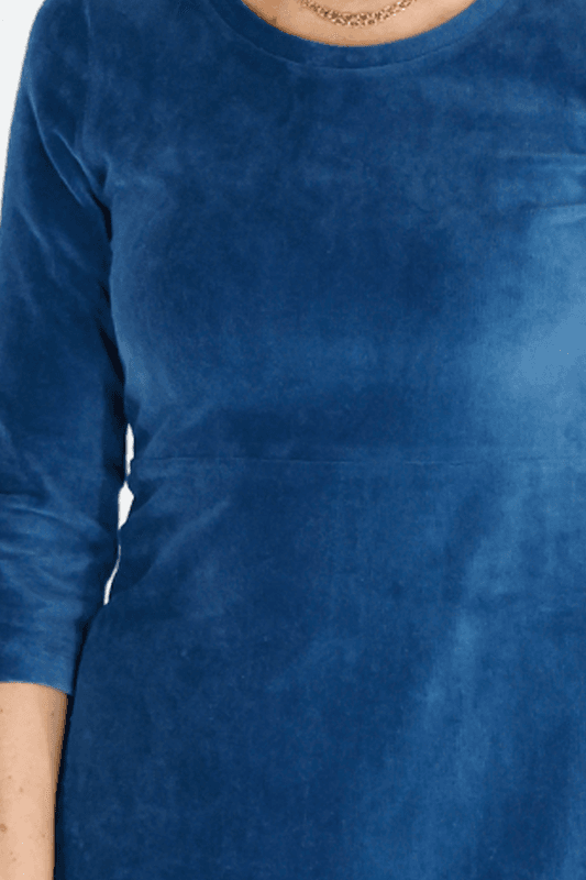 Elli klänning babycord dustyblue