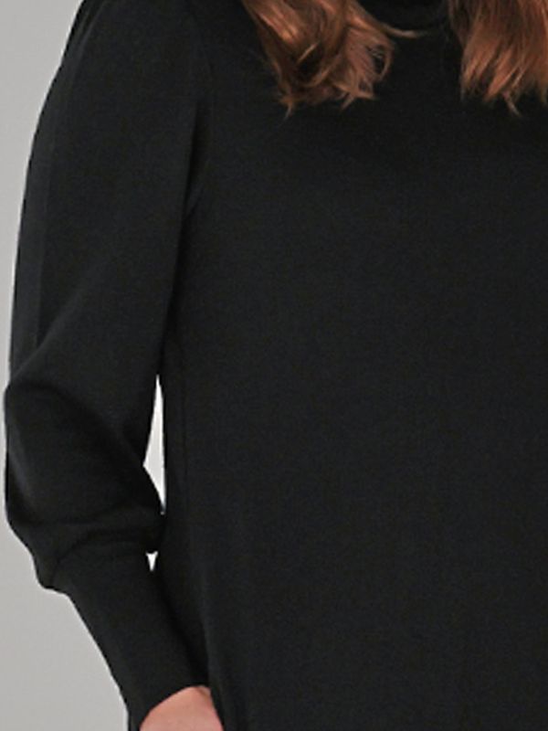 Milanda svart merinoull klänning