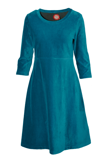 Huvudbild Elli klänning babycord petrol