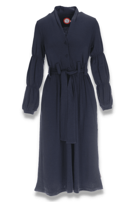 Huvudbild Antonette navy merinoull klänning