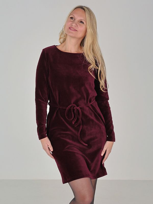 Hazel burgundy klänning i sammet