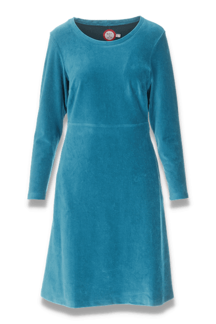 Huvudbild Anja basklänning i petrol babycord