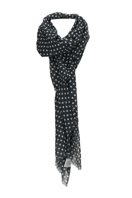 Huvudbild Antonette blått sjal i ull och siden.