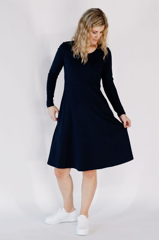 Siren marinblå basklänning