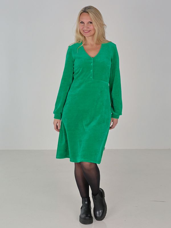 Janka grön velourklänning