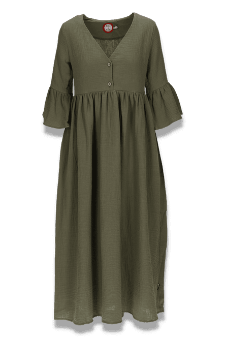 Huvudbild India kaki boho chic klänning