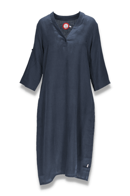 Huvudbild Cecilie en blå härlig linneklänning