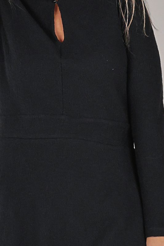 Borghild svart jacquard klänning