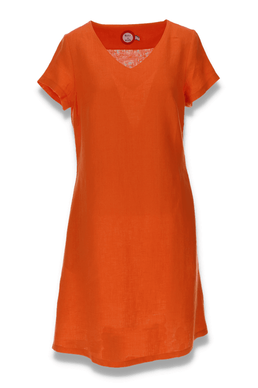 Hannalena orange linne klänning