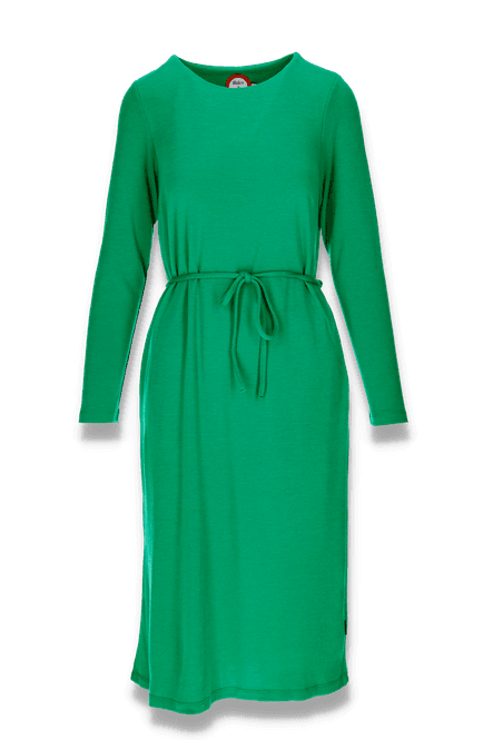 Huvudbild Sophia grön klänning i merinoull