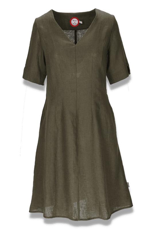 Heidi khaki linne klänning