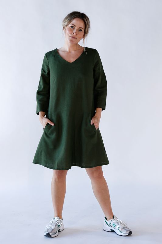 Josefina kombo grön linne klänning