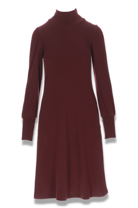 Huvudbild Milanda vinröd merinoull klänning