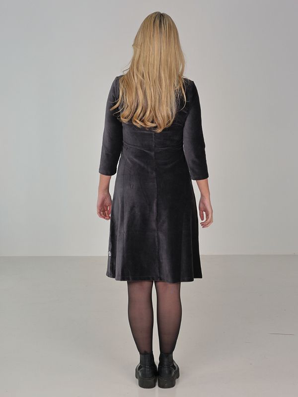 Elli klänning sammet grå